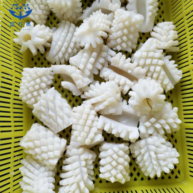 New Process Skinless Pineapple cut Squid Flower