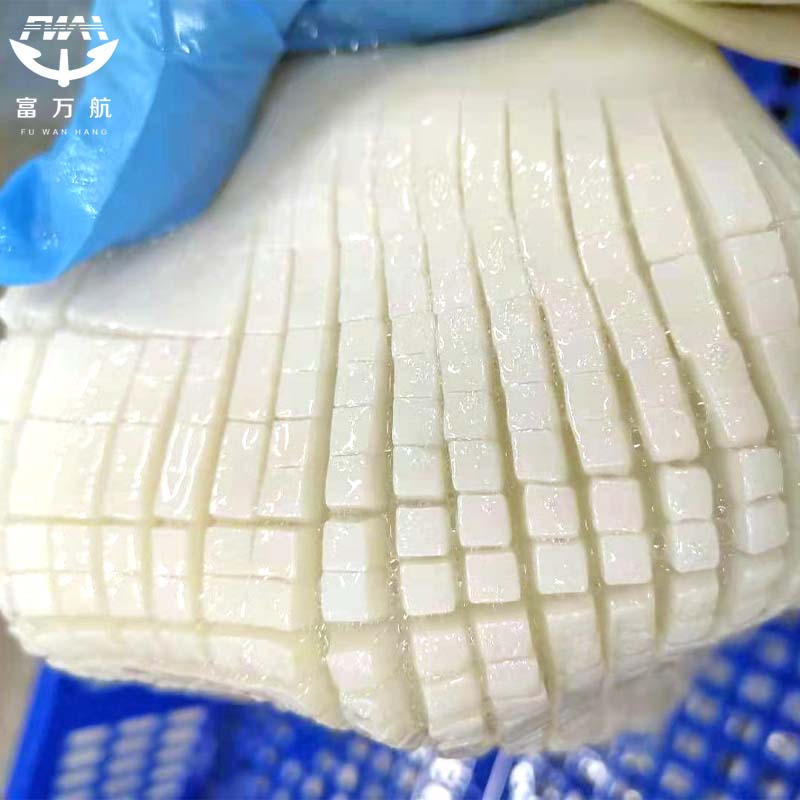 One Side Cut Process Skinless Peru Squid Fillet