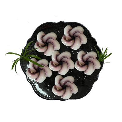 Frozen squid tentacle flower